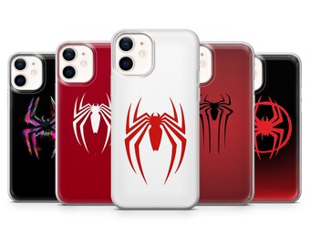 Spiderman logo Phone Case Spider Verse Marvel Cover for iPhone 17 Pro, 16, 15, 13 Samsung S25, S24, S23, A57, A17, Pixel 10, 10A