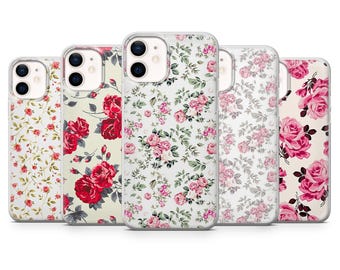 Rose Phone Case Floral Flower Cover for iPhone 17, 16, 15, 14, 13, Samsung S25, S24, S23, A56, A15 Pixel 10Pro XL 9A, 8A, 8, 7A