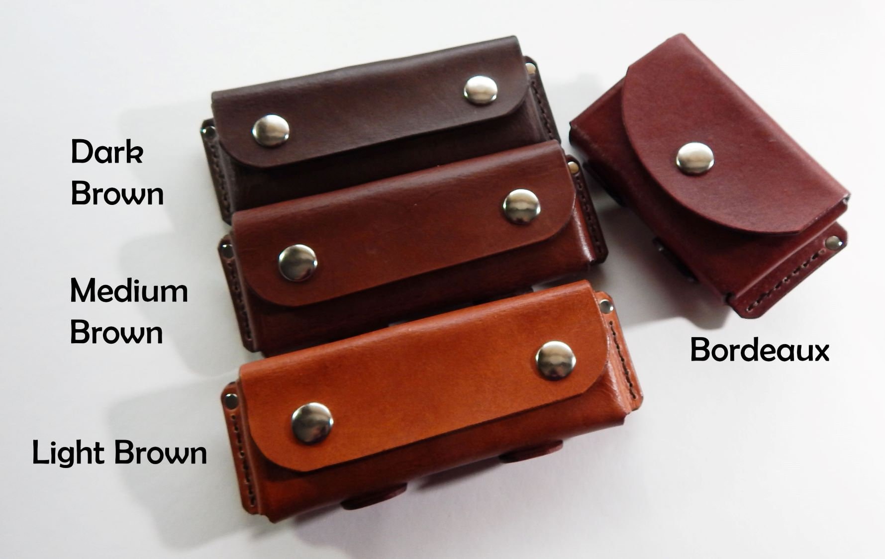 Leather belt pouch hand made in USA FREE shipping space for Etsy