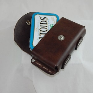 Free Shipping Leather Belt Pouch for Altoids Tin, Heavy Duty Snap ...