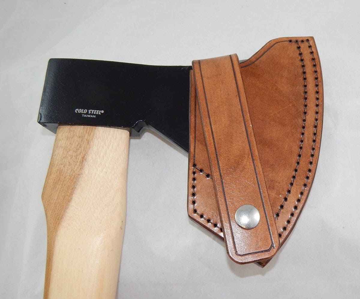 Leather sheath for Cold Steel Trail Boss axe, FREE shipping, Hand mad…