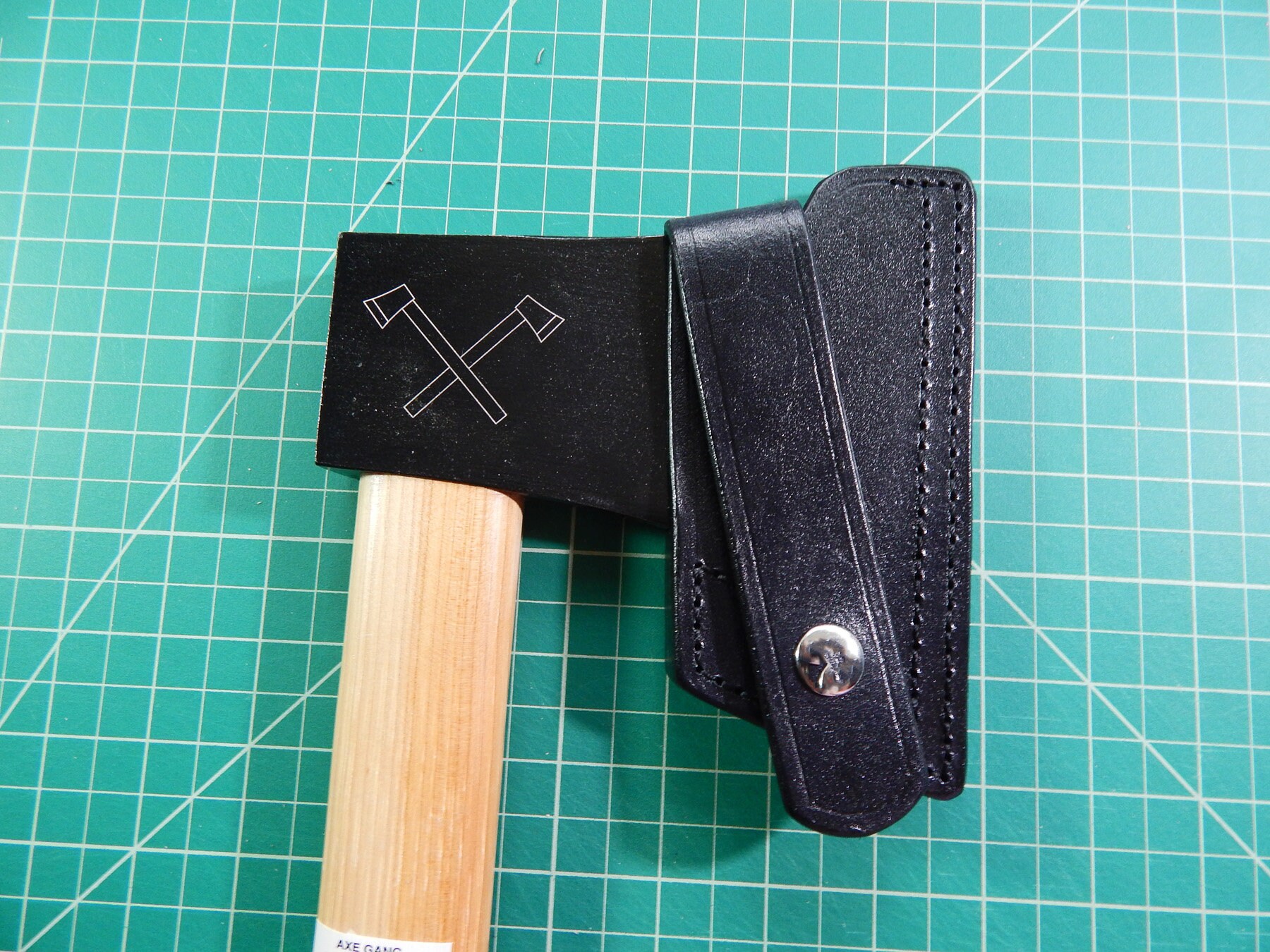Leather sheath for Cold Steel Axe Gang Hatchet, Hand made in USA, FRE…