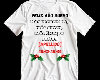 Personalized Family New Year 2026 PNG Custom Family Name Any Language New Year Family Shirt Design Digital Download (English, Spanish,..)
