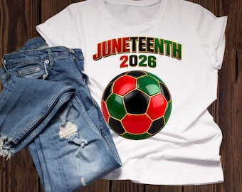 Juneteenth 2026 Soccer Ball PNG Red Black Green Clipart Football Design Download