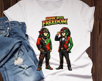 Juneteenth Lion PNG Bundle Streetwear Freedom Design Ridin Into Freedom Digital Download