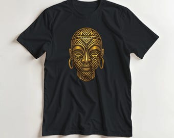 Afro Americana T-Shirt – Unisex Classic Cotton Tee, Afro Cultural Art Design, Bold Graphic Streetwear, Gildan 5000