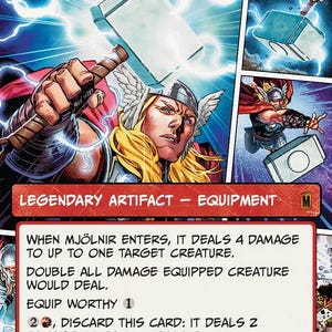 Mjölnir, Hammer of Thor Playtest Proxy (Foil/Non-Foil) MTG