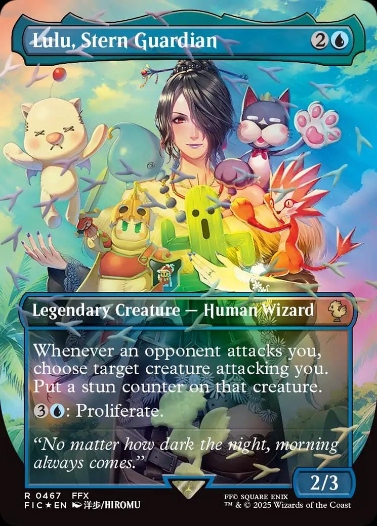 Final Fantasy Crossover MTG Rhystic Study X Lulu | Magic: The Gathering (MTG)  & Final Fantasy Alternate Art Collaboration Card Rhystic Tutor