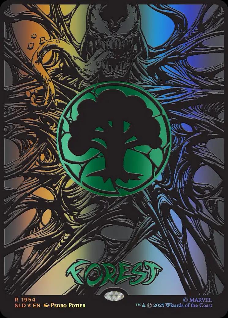 MTG Venom Secret Lair Forest Special Edition Proxy - Etsy