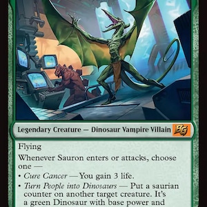 Sauron, Dinosaur Devotee Playtest (Foil/Non-Foil) MTG