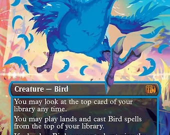 MTG Neon Blue Traveling Chocobo Proxy