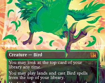 MTG Neon Green Traveling Chocobo Proxy