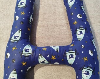 Handmade Car Sleep Pillow – Adjustable Head Support – 100% Cotton Travel Pillow – Road Trip Comfort Accessory