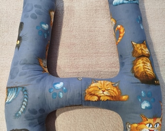 Handmade Car Sleep Pillow – Adjustable Head Support – 100% Cotton Travel Pillow – Road Trip Comfort Accessory