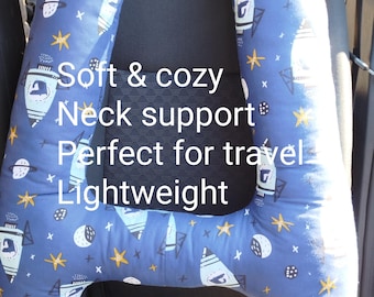 Travel Neck Pillow for Sleeping, Soft Comfortable Car Pillow, Cute Cat Cushion, Road Trip Essential, Neck Support Pillow