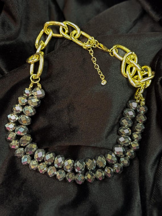 Midnight Masquerade Statement Necklace - image 1