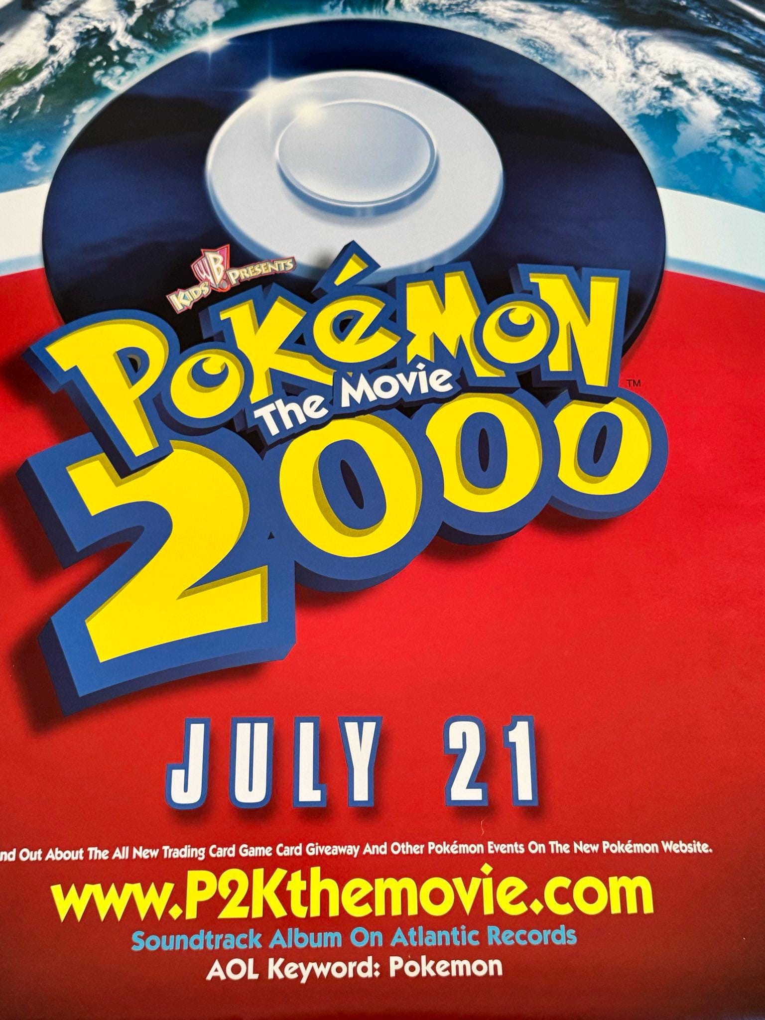 Pokémon 2000 Movie Poster 27x40 Double Sided DS Original
