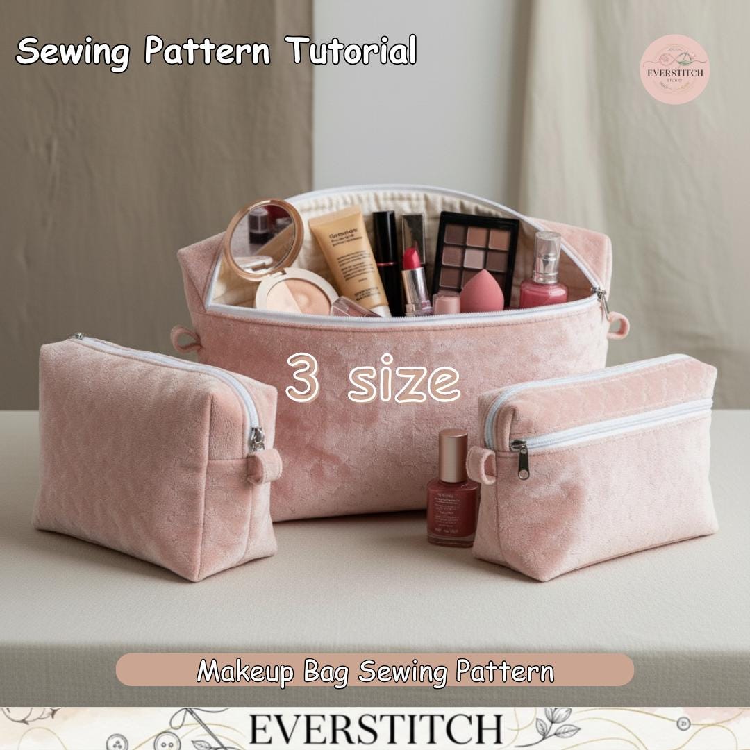 Stylische Make-up Tasche Aus Baumwoll-Leinen – Perfekt Als Geschenk