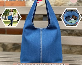 Denim Hobo Bag Eco-Friendly – Crochet Pattern for Beginners & Beyond