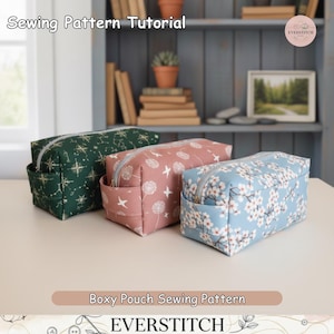 Boxy Pouch Sewing Pattern: Flip-Top Fabric Basket, 3 Sizes (PDF Download)