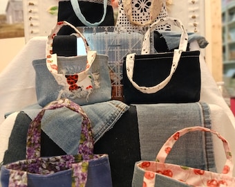 Mini Denim Tote Bags