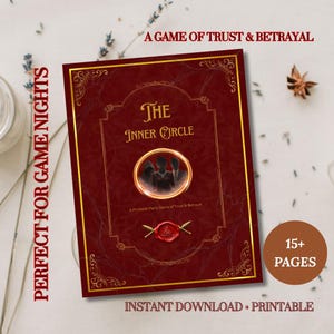The Inner Circle Party Game Printable | Murder Mystery Style Game | Group Game Night Activity | Traitor Game PDF Download