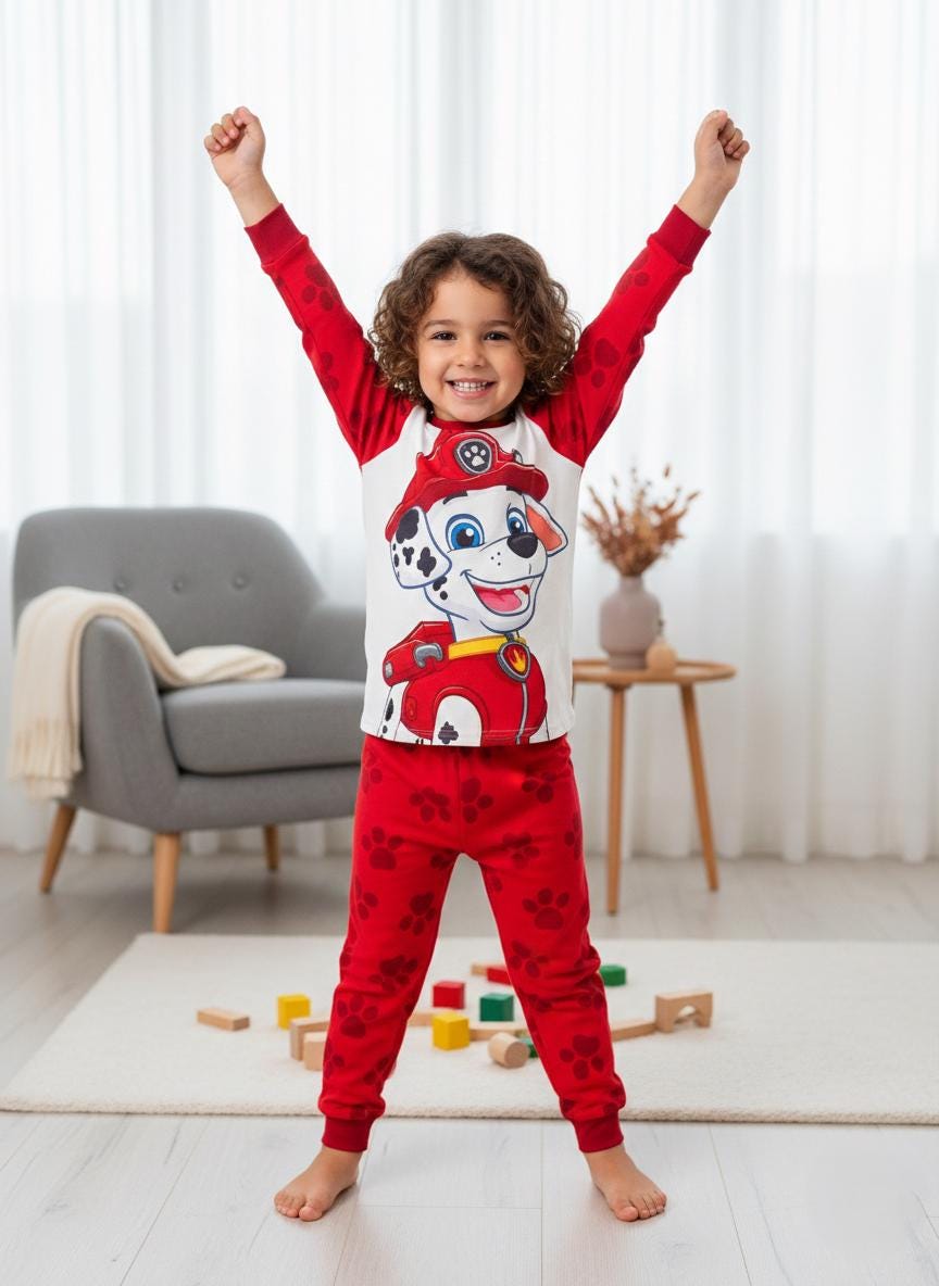 Lindex PAW PATROL SET UNISEX - Pyjama - light dusty yellow/geel