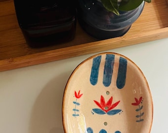 Handmade ceramic soap dish