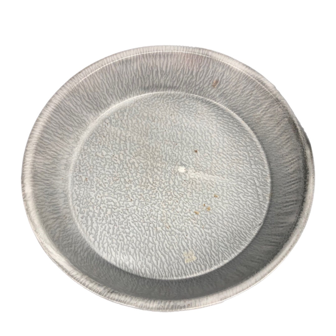 Vintage Gray Granite Ware Pie Pan Enamelware Pie Plate Etsy