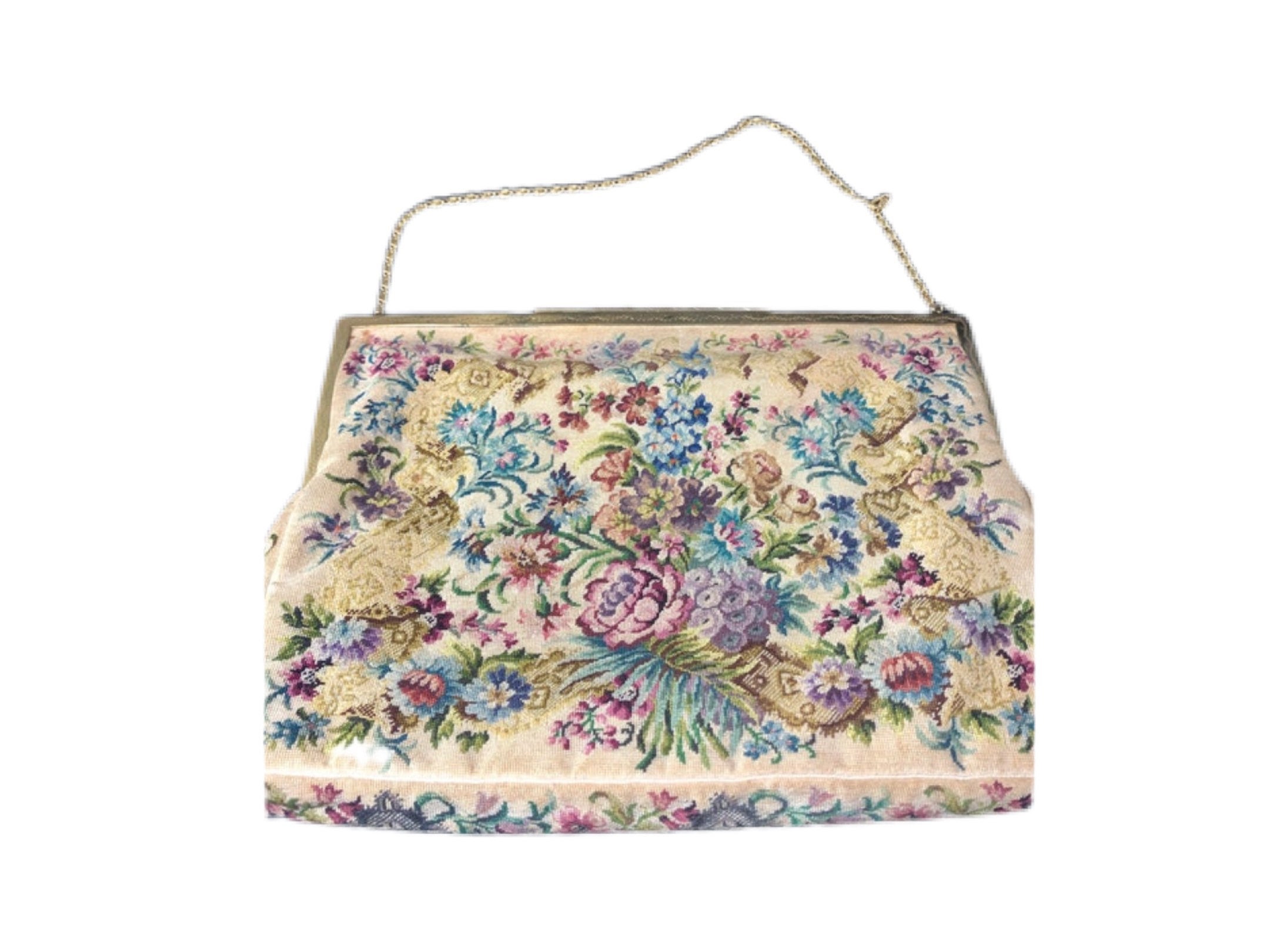 maria stransky プチポワン ハンドバッグ 刺繍 パティーバッグ