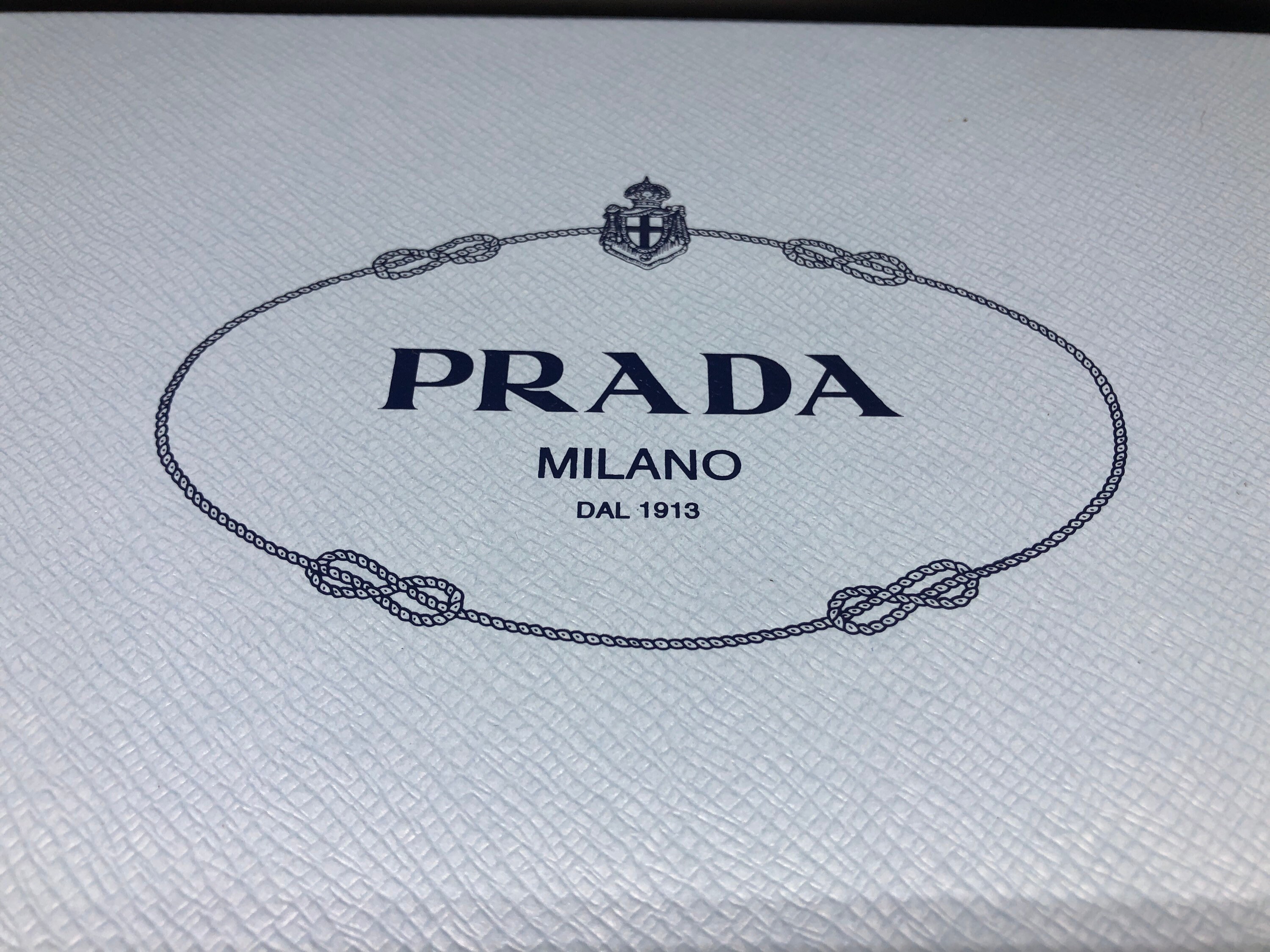 PRADA MILANO Authentic Empty Gift Powder Blue Shoe Box 