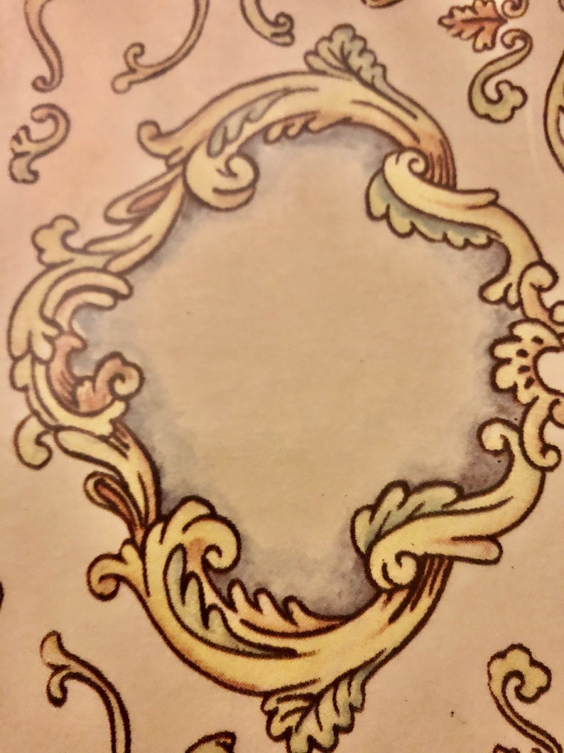 scroll work-pattern 10-501-water mount decals 1970 by the Philadelphia Ceramic Cerami Corner inc decal vintage