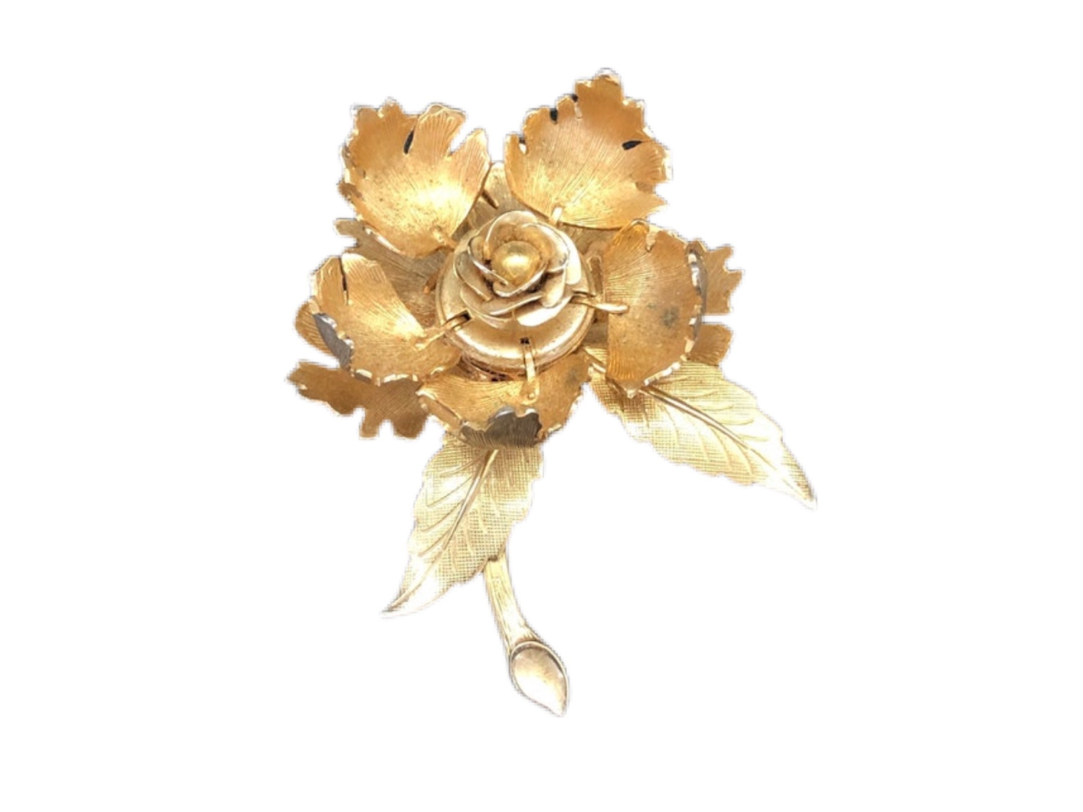 Vintage Joseph Warner, Day-night Brooch, Gold Tone Mechanical Pin. Flower Brooch, 1960's, - Etsy Vintage Joseph Warner, Day-night Brooch, Gold Tone Mechanical Pin. Flower Brooch, 1960's, - Etsy