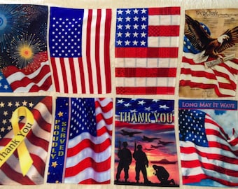 PHOTO GARDEN FLAGS - Personalized - Patriotic-Inspirational-Fun Flag 12in-18in with 8in-10.5in Fabric Photo Collage - up to 7 photos & text