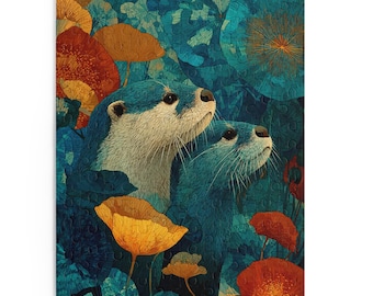 Colorful Otter Puzzle, Nature Wildlife Art, Family Fun