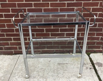 Mid Century Chrome Cocktail Cart