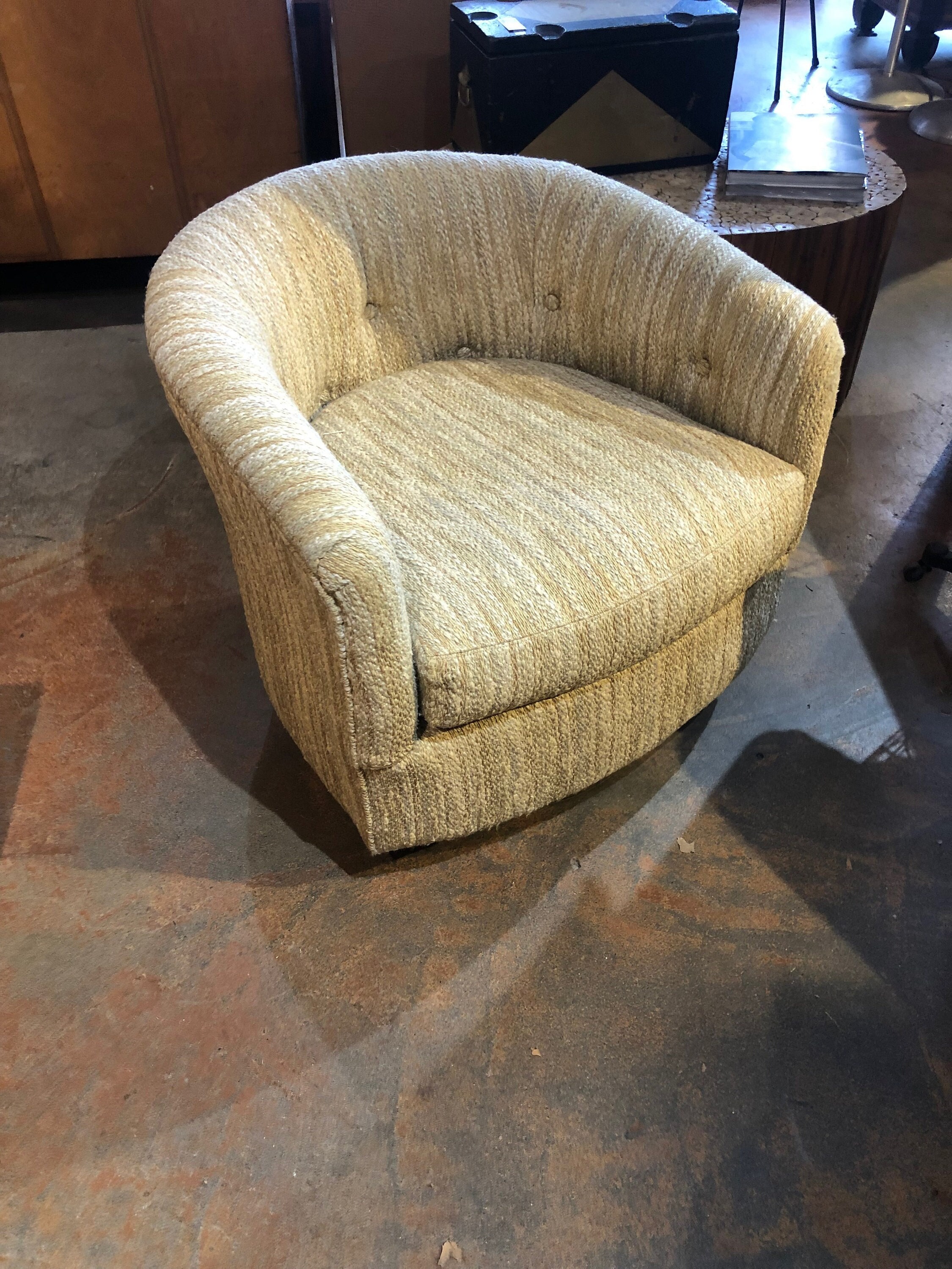 Milo Baughman Barrel Chair Etsy