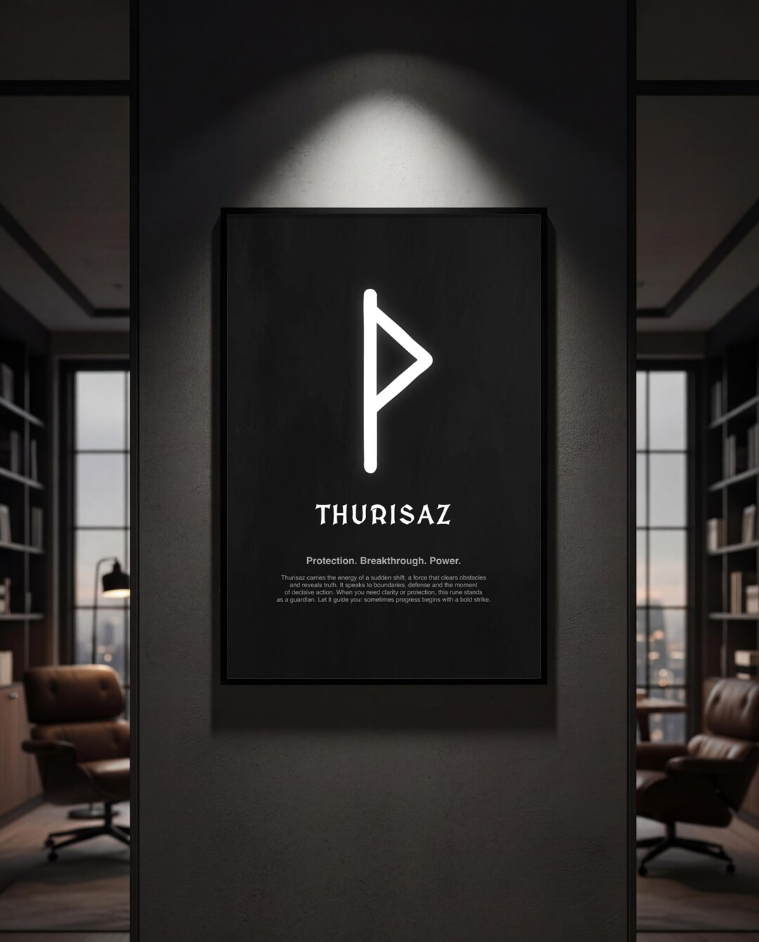 Thurisaz Rune Rounded Thurisaz Rune Poster | Norse Mythology Wall Art - Etsy