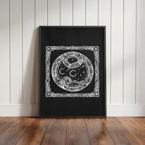 Ouroboros-Schlange als Wandbild – Alchemised Decor – Dark Academia Poster (ungerahmt)