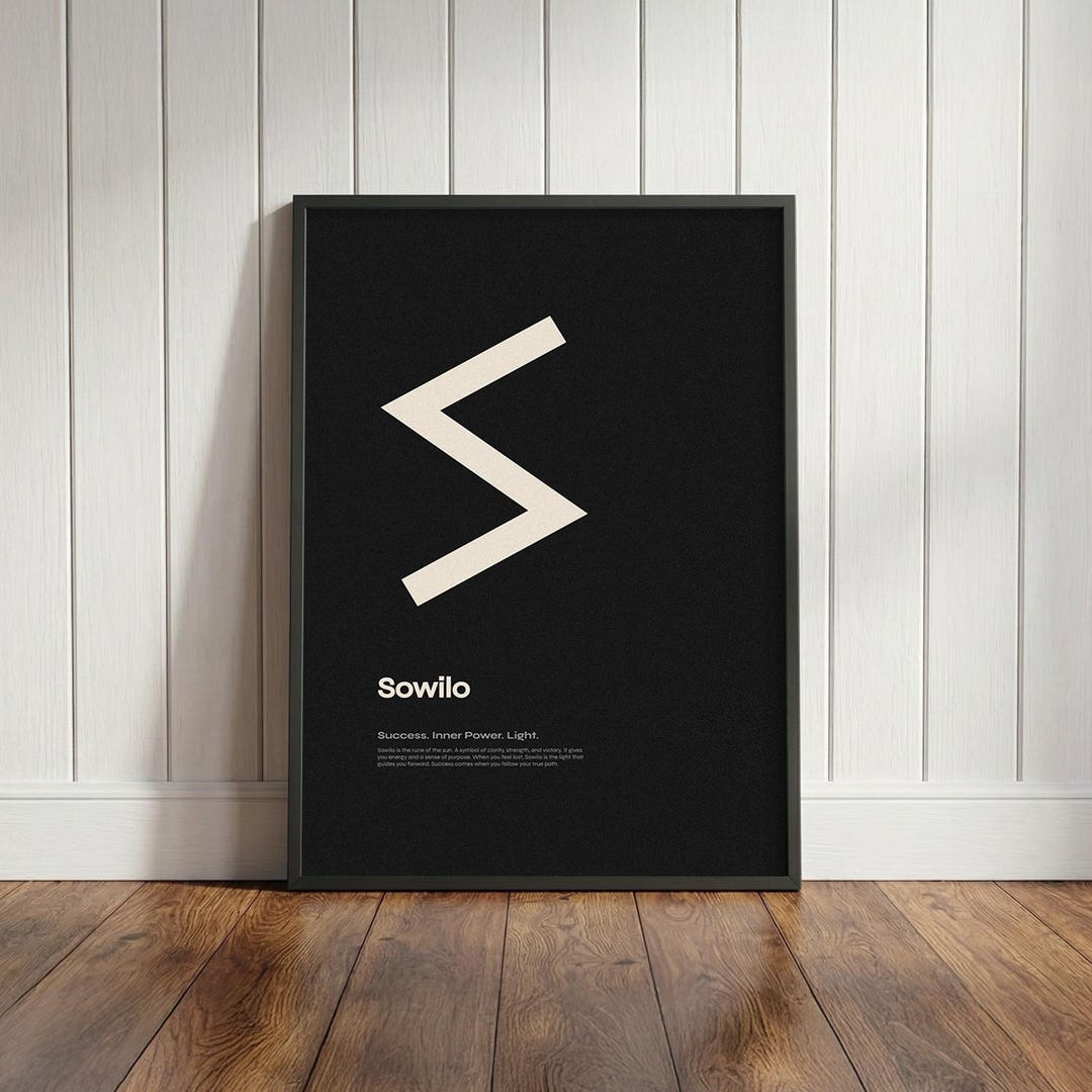 Images Rune Sowilo Sowilo Rune Wall Art, Norse Symbol of Success and Light - Etsy