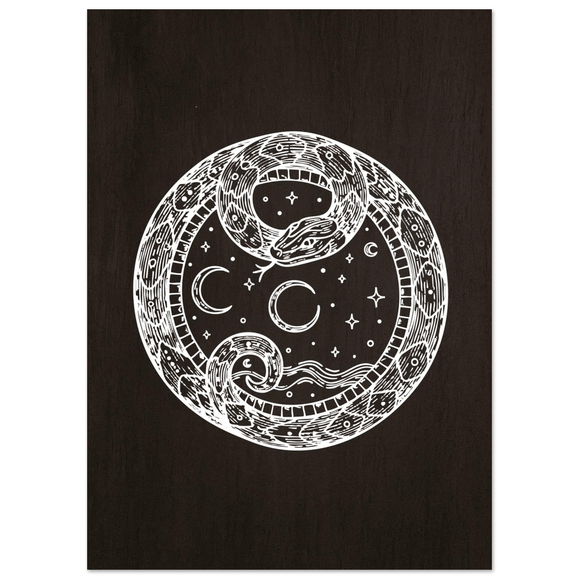 K*a様 さ*け様 ideaswam OUROBOROS WASHED ZIP Ouroboros Snake Wall Art - Alchemie Celestial Serpent Decor