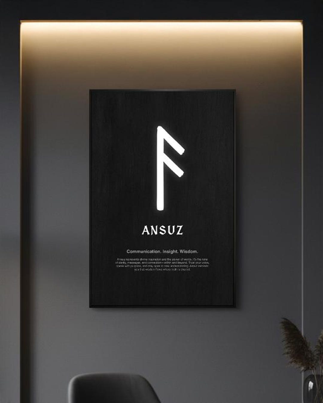 Ansuz Rune Wall Art Norse Symbol Of Wisdom And Communication Etsy ansuz-rune-wall-art-norse-symbol-of-wisdom-and-communication-etsy