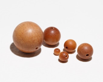 10 PCS Indian Sandalwood Beads 4mm 6mm 8mm 10mm 12mm 20mm