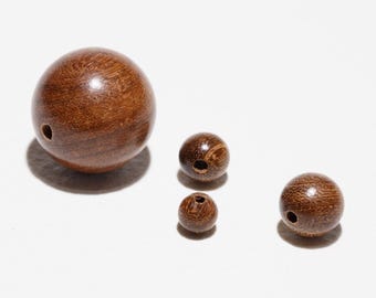 10 PCS Golden Sandalwood Beads 6mm 8mm 10mm 20mm