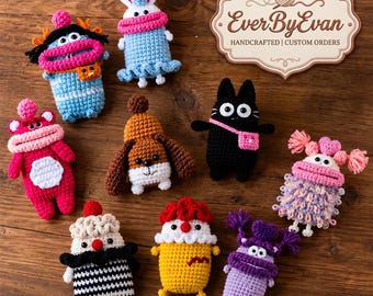 Handgefertigter Autoschlüssel-Schutz, handgehäkelte Schlüsselhülle, niedlicher Cartoon-Schlüssel, gestrickter Schlüsselhalter, ästhetisches Schlüsselanhänger-Accessoire