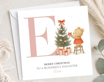 Personalised Christmas Card, Custom Christmas Card, Christmas Card for Daughter Son Granddaughter Grandson Nephew Niece, Xmas Card