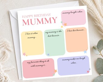 Personalised All About Her Birthday Card | Fill-in-the-Blanks Celebration Card