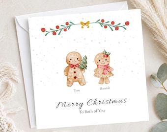 Personalised Christmas Card, Gingerbread Family Christmas Card, Custom Gingerbread Christmas Card, Christmas Card for Family, Friends