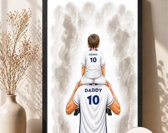 Personalised Football Print including England Kit | Custom Family Wall Art (Digital Download or Physical Print)