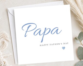 Personalised Papa Father's Day Card | Card from Child/Grandchild